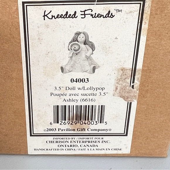 Kneeded Friends The Kneeded Angels Ashley #6616 Doll with Lollipop Figurine NIB - Picture 11 of 13